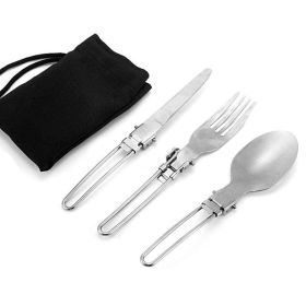 1pcs Camping Fork Spoon Tableware