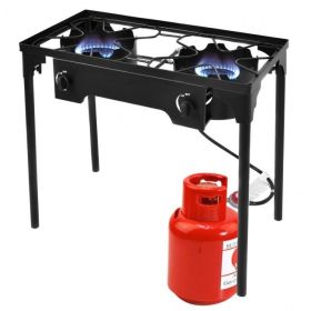 Double Burner Outdoor Stove BBQ Grill