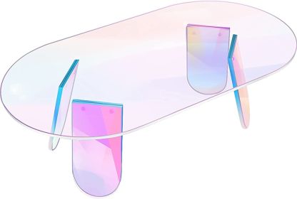 Iridescent Glass End Table