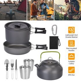 Camping Stove Aluminum Pot Pans Kit