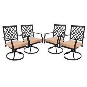 Outdoor Swivel Chairs Set of 4