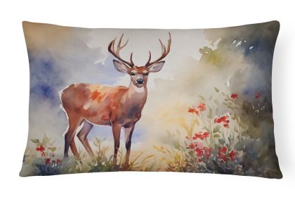 NEW Watercolor Wildlife Throw Pillow Throw Pillow for Indoor Couch Bed Outdoor Patio Washable, Deer 2904,12Hx16W