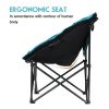 Moon Saucer Steel Camping Chair Folding Padded Seat