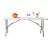 6' Folding Table Portable Plastic Indoor Outdoor Picnic Party Dining Camping Tables