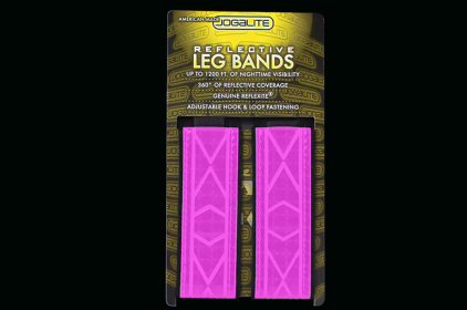 Reflective Universal Arm/Leg Band (Color: Pink, size: Pair)