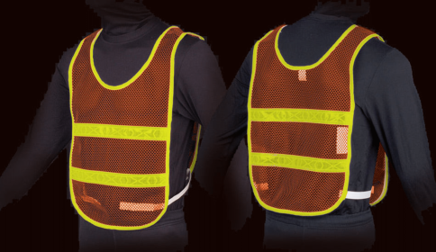 Reflective Standard Safety Vest (Color: Orange/Lime, size: L)