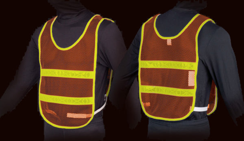 Reflective Standard Safety Vest (Color: Orange/Lime, size: XL)