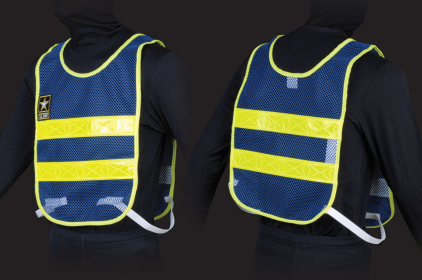 Reflective Drill Sergeant Vest (Color: Blue/Lime, size: XL)