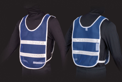 Reflective Standard Safety Vest (Color: Blue/White, size: L)