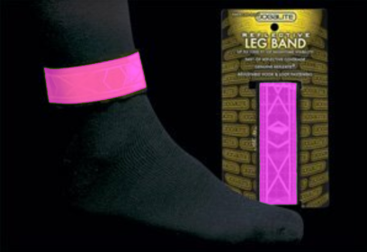 Reflective Universal Arm/Leg Band (Color: Pink, size: Single)