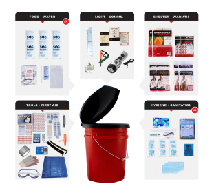 Bucket Survival Kit (size: 4 People)