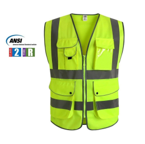 Reflective Safety Vest (Color: Neon Green, size: XLarge)