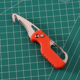 Multitool Keychain Knife (Color: Orange+White)