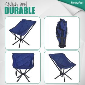 SUNNYFEEL Ultralight Folding Camping Chair, Portable Backpacking Chairs Lightweight, Small Compact Collapsible Camp Chair (Color: Padded Blue)