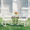 Rocking Chair with Solid Wooden Frame for Garden and Patio